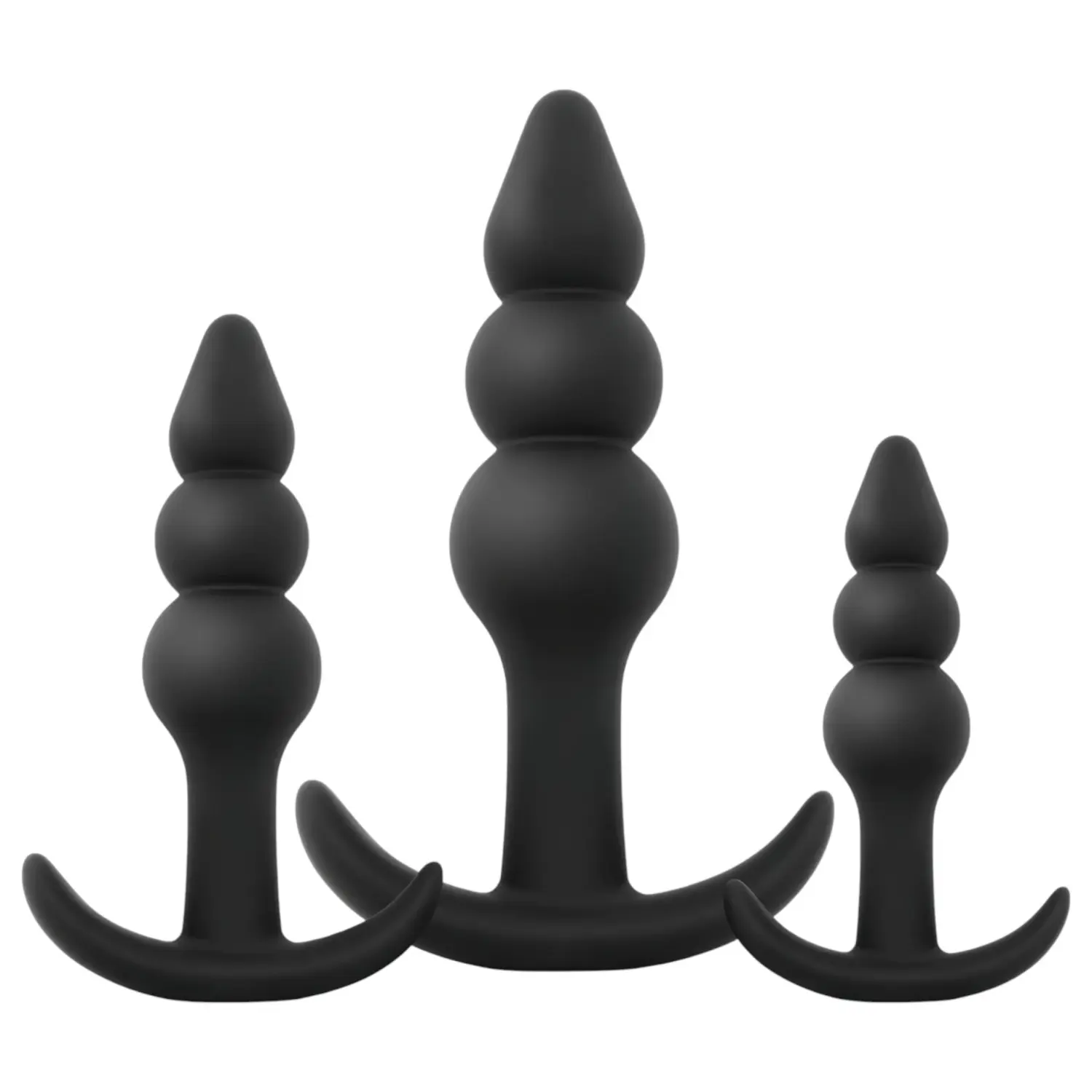 EasyToys - anální kolík set - sada 3 kusů - černý