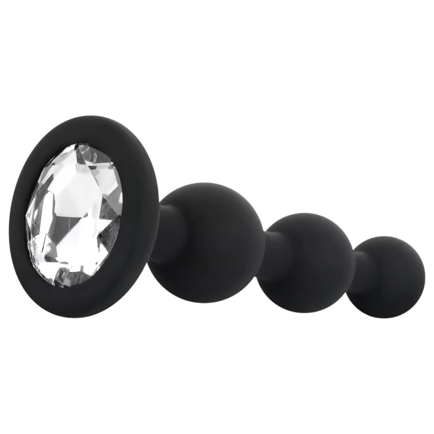 EasyToys - anální kolík s korálky - černý