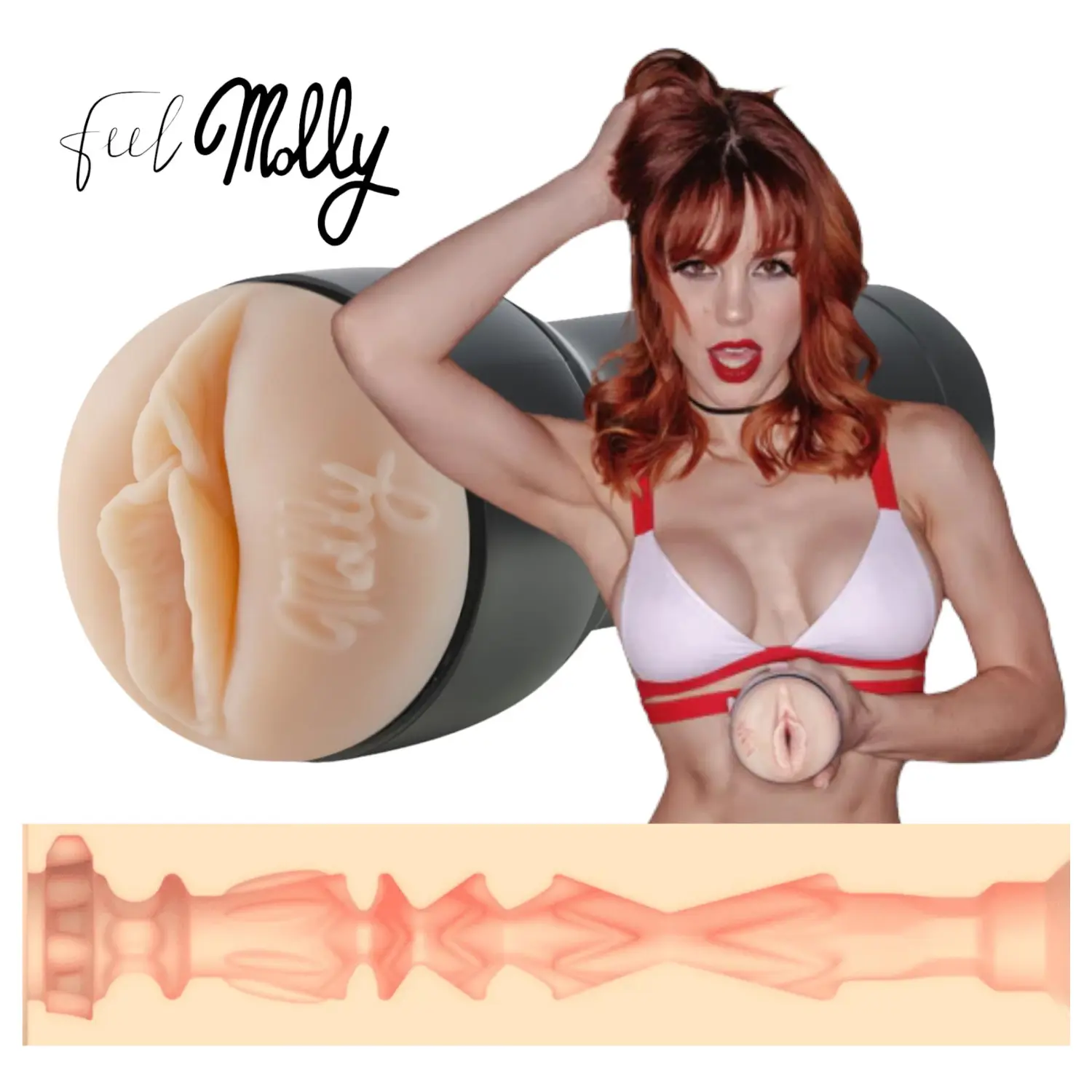 Kiiroo Molly Stewart - umělá vagína - kompatibilní s PowerBlow - naturální