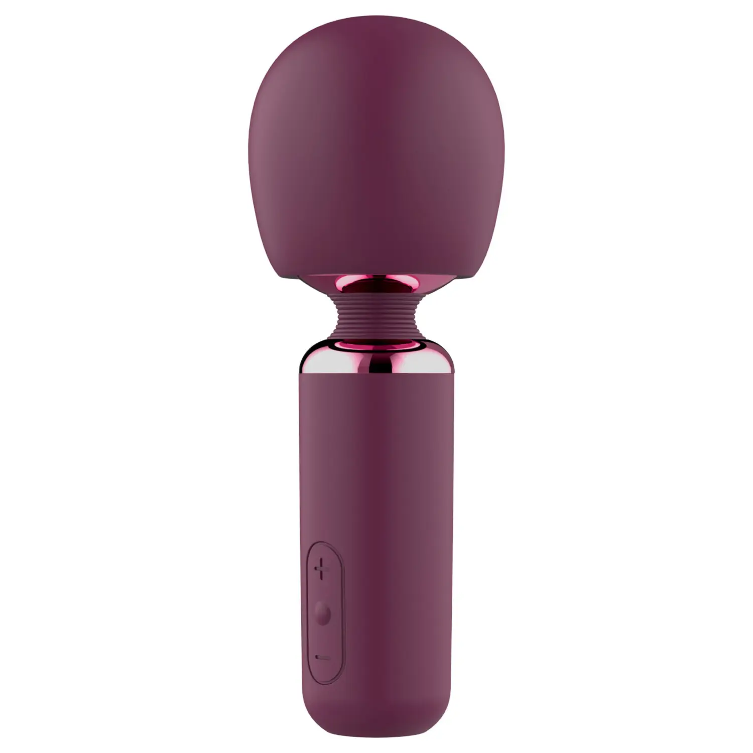 Glam - mini vibrátor s nástavcem (fialový)