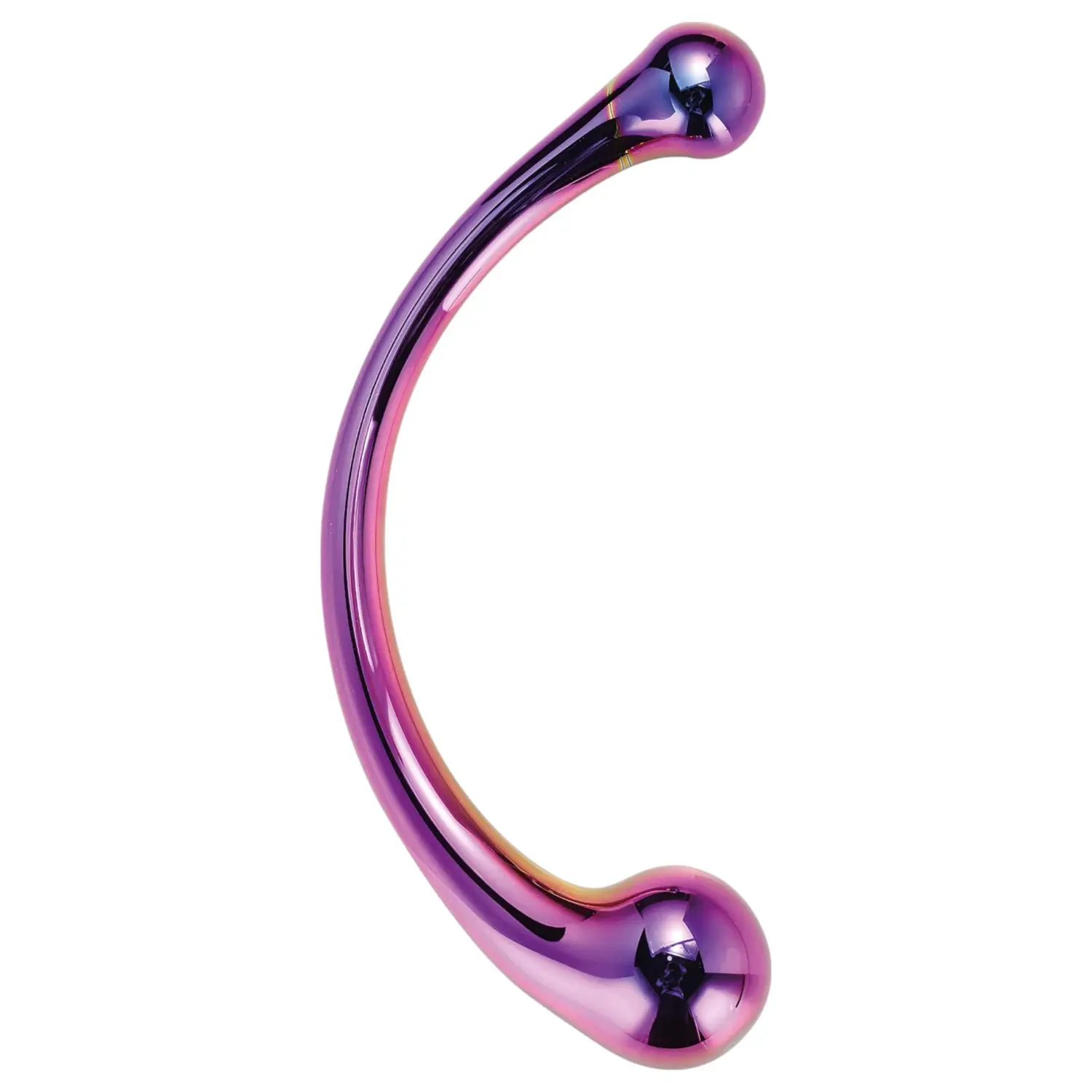Dreamtoys - skleněné dildo - masážní - fialové