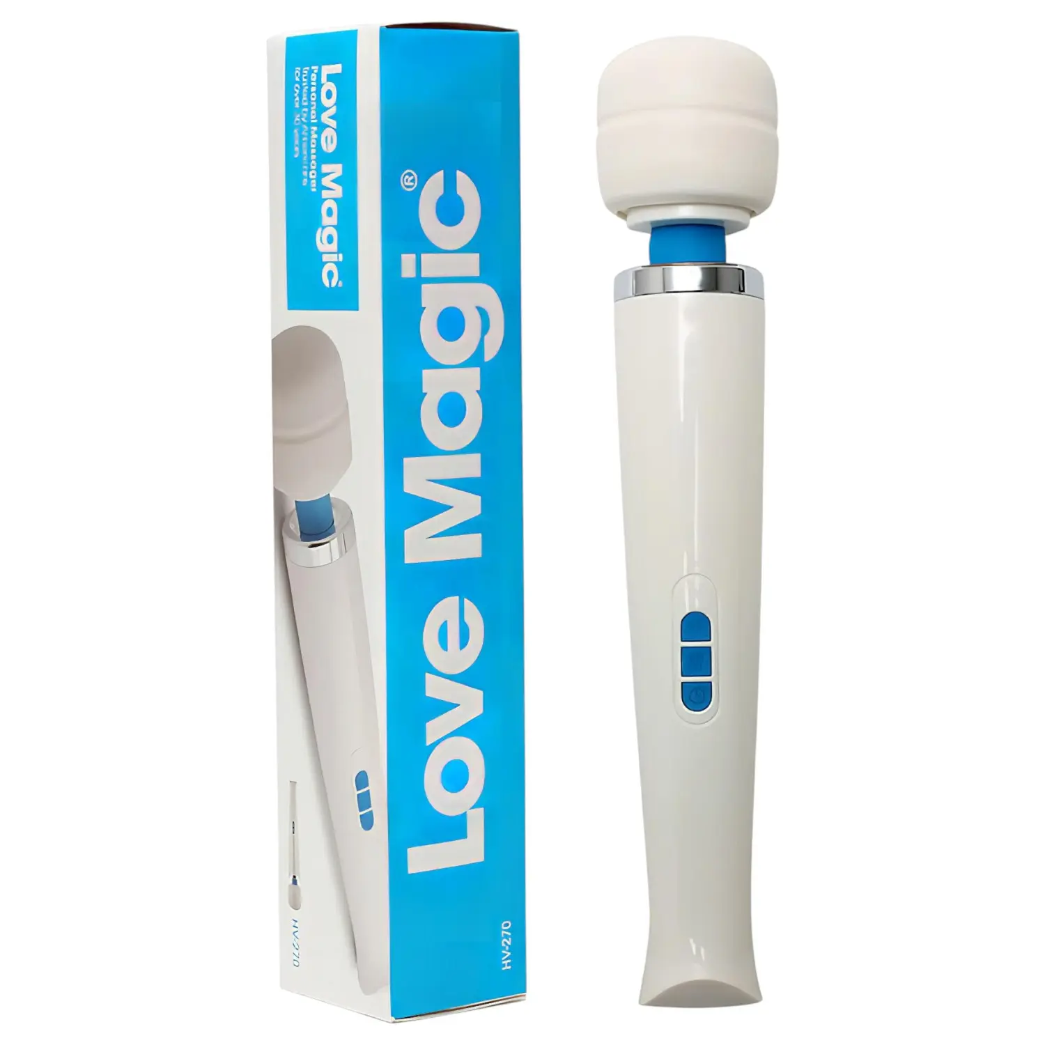 Love Magic Wand - akumulátorový masážní vibrátor - bílý
