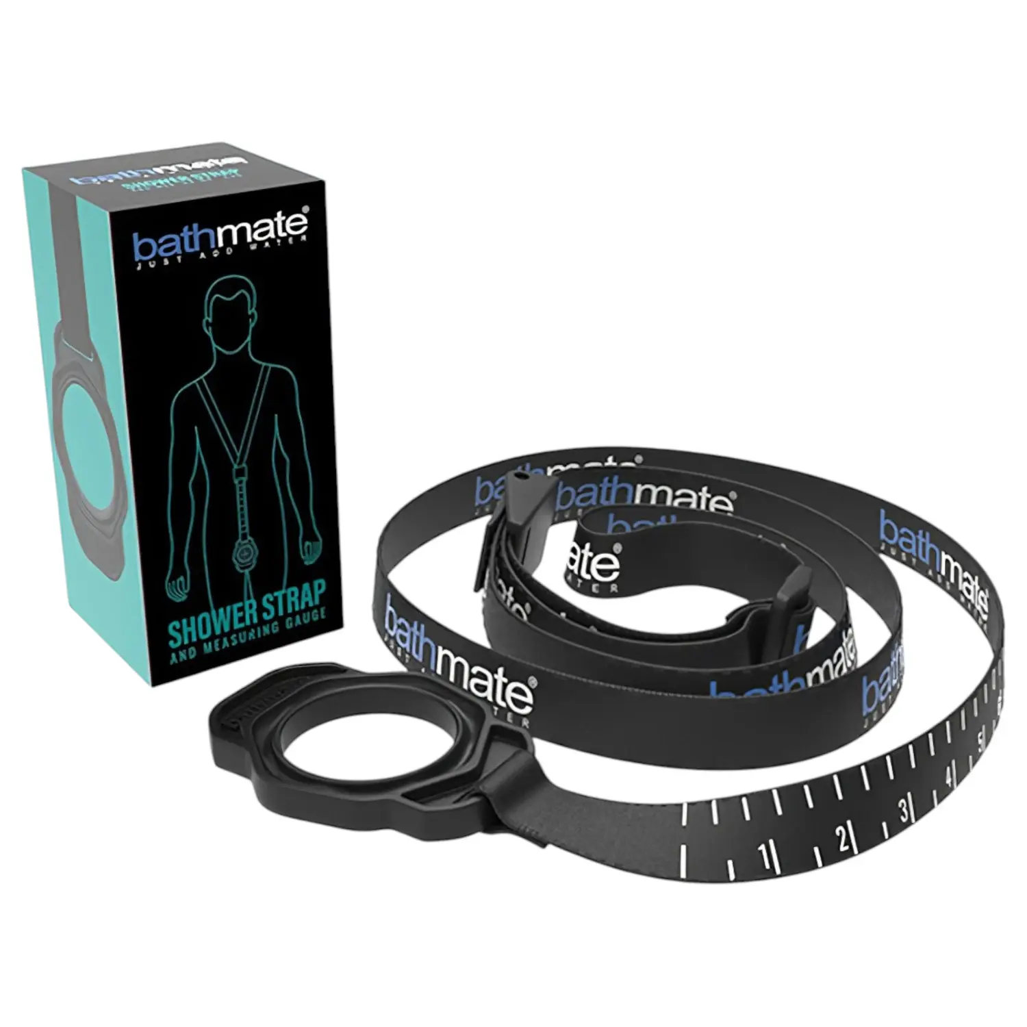 Bathmate Shower Strap - měřicí popruh na držení pumpy (černý)