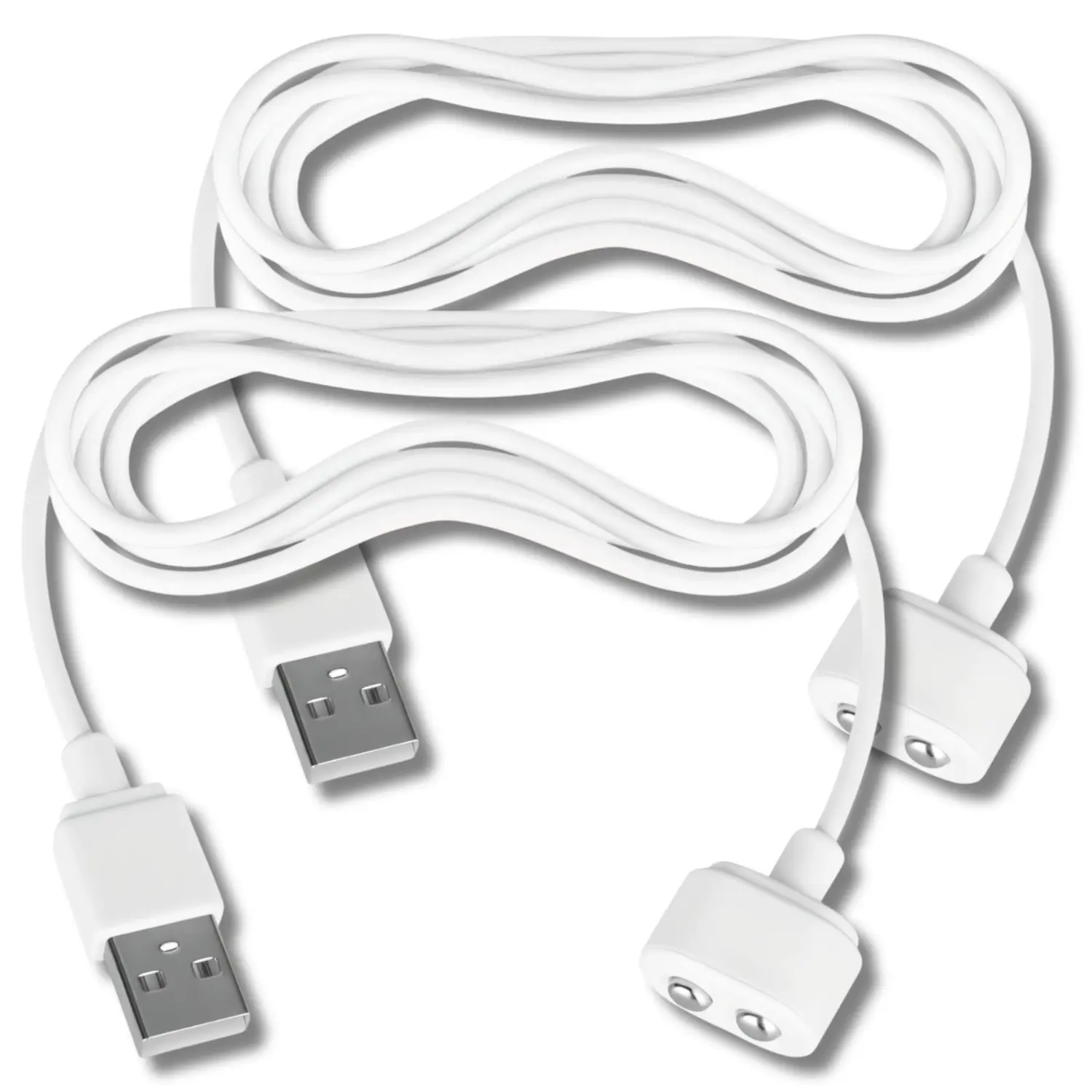Satisfyer - magnetický USB nabíjecí kabel - 2 ks - bílý