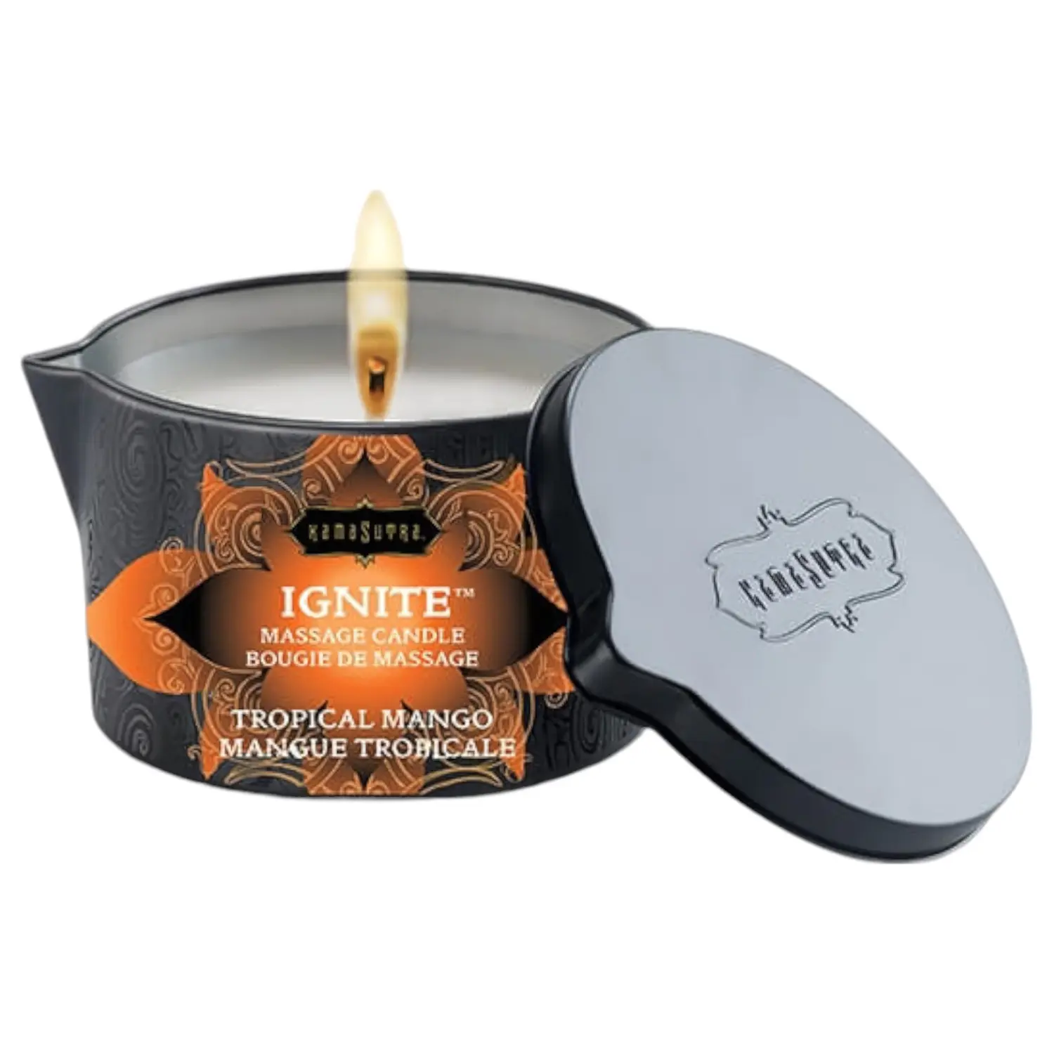 Kama Sutra - masážní svíčka - veganská, sladké mango, 170g