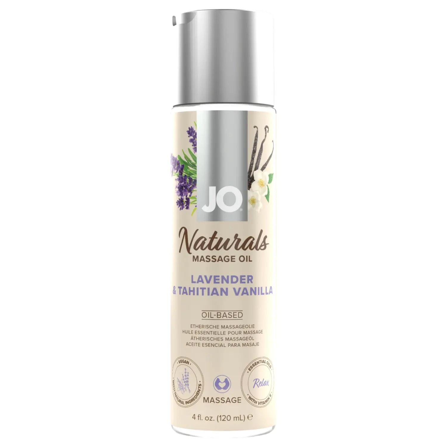 System JO Naturals Massage Oil Lavender & Tahitian Vanilla 120 ml