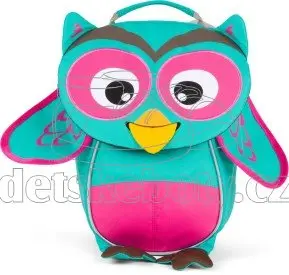 Batůžek pro nejmenší Affenzahn Olivia Owl small - turquoise
