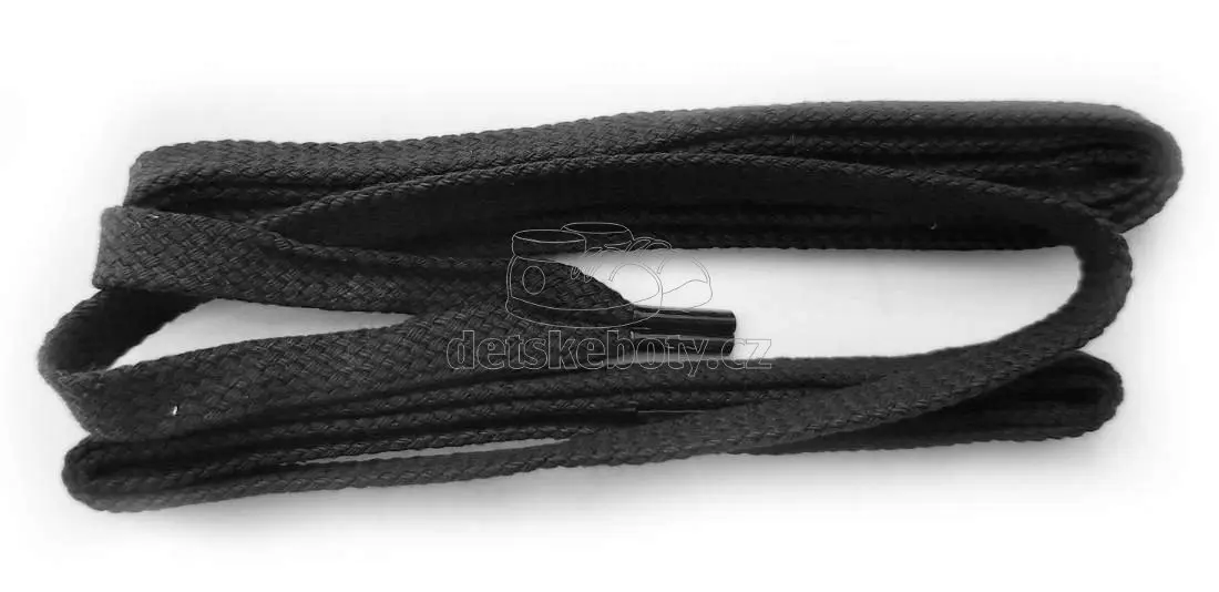 Tkaničky do bot 8885, ploché; ČERNÉ 75 cm