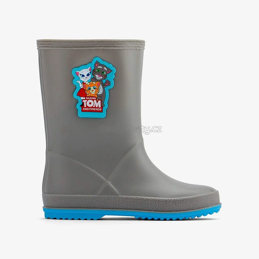 Dětské holinky Coqui 8505 Mid.grey/New Blue Velikost: 24
