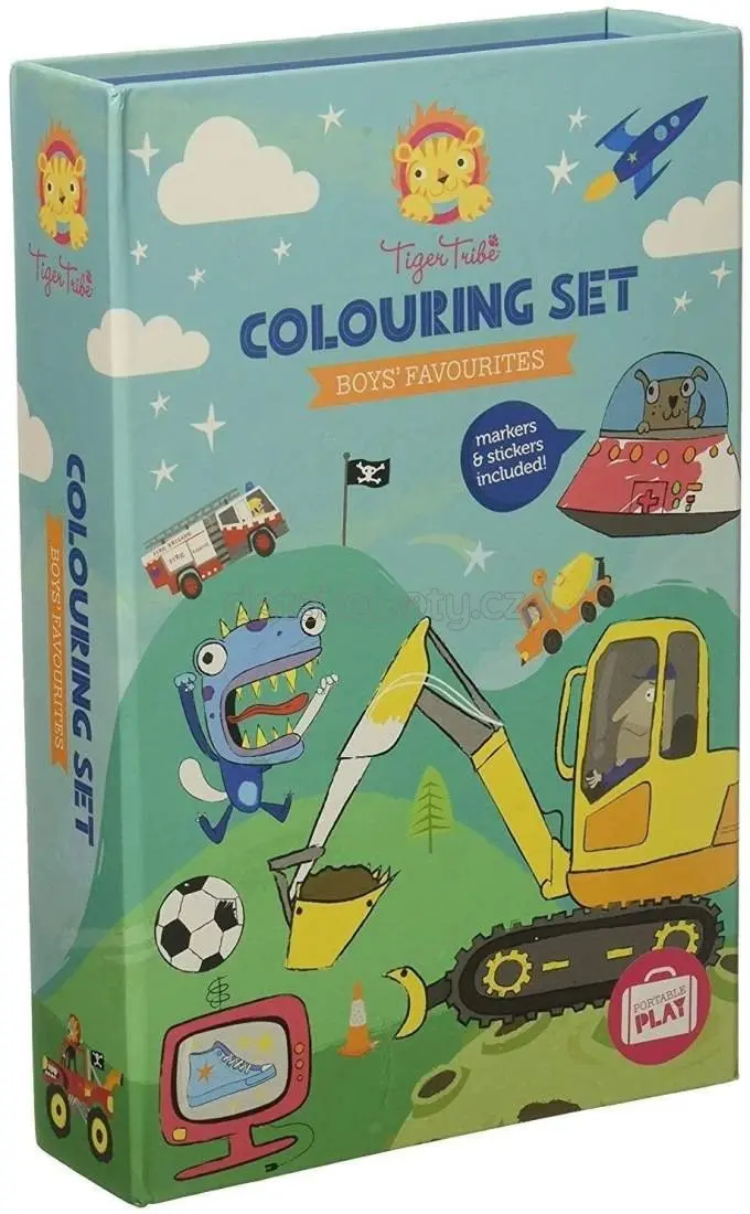 Omalovánky Tiger Tribe Colouring Set - Boys' Favourites