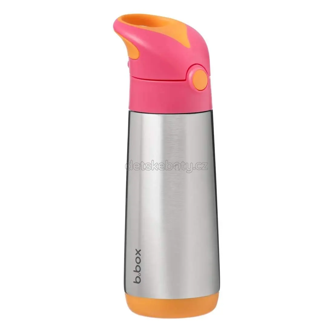b.box 500134 Termoska na pití s brčkem 500 ml - růžová/oranžová