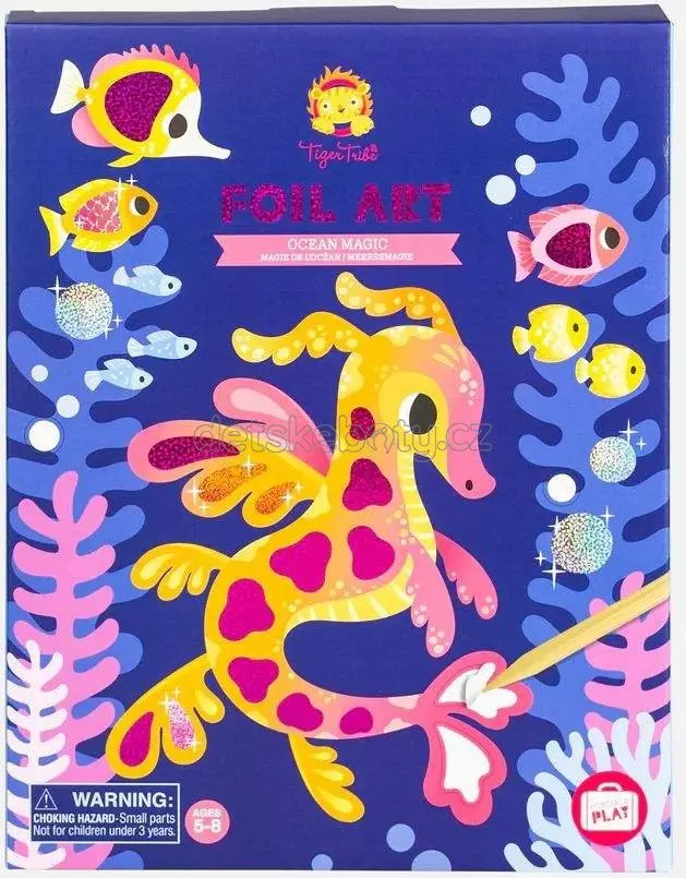 Kreativní sada Tiger Tribe Foil Art - Ocean Magic