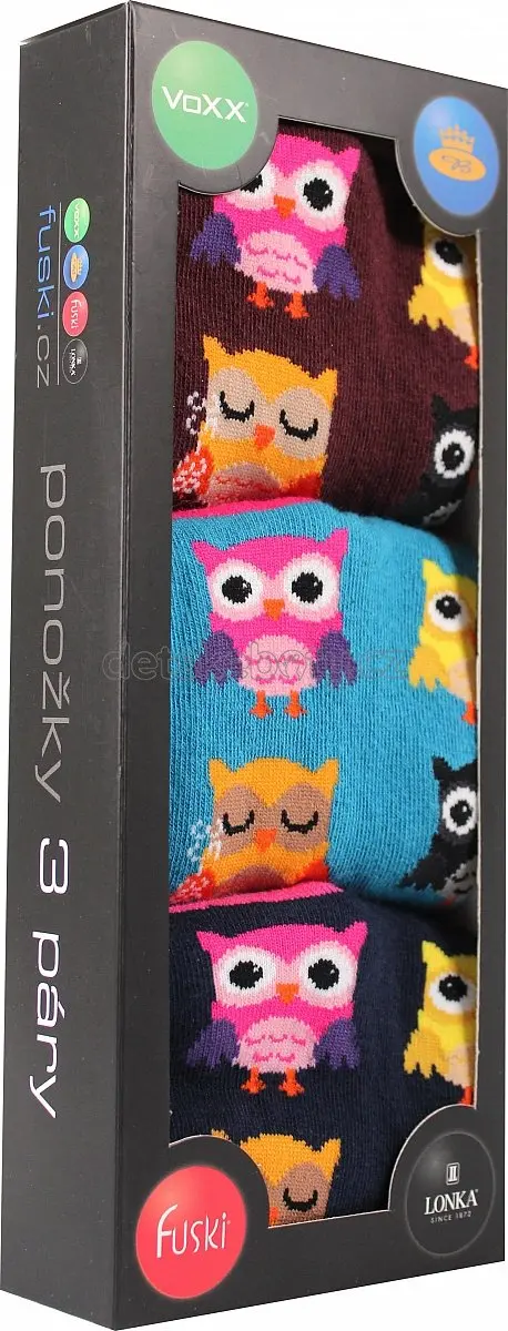 Ponožky VoXX Debox Sovičky - mix G Velikost: