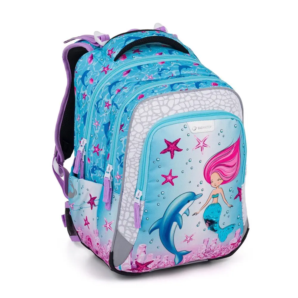 Bagmaster LUMI 24 A školní batoh – mořská panna Modrá 23 l 230260