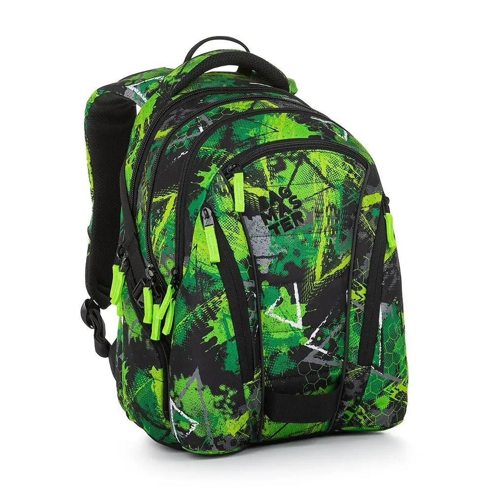 Studentský batoh Bagmaster Bag 23 A zeleno-černý + gumovací pero Pilot Frixion