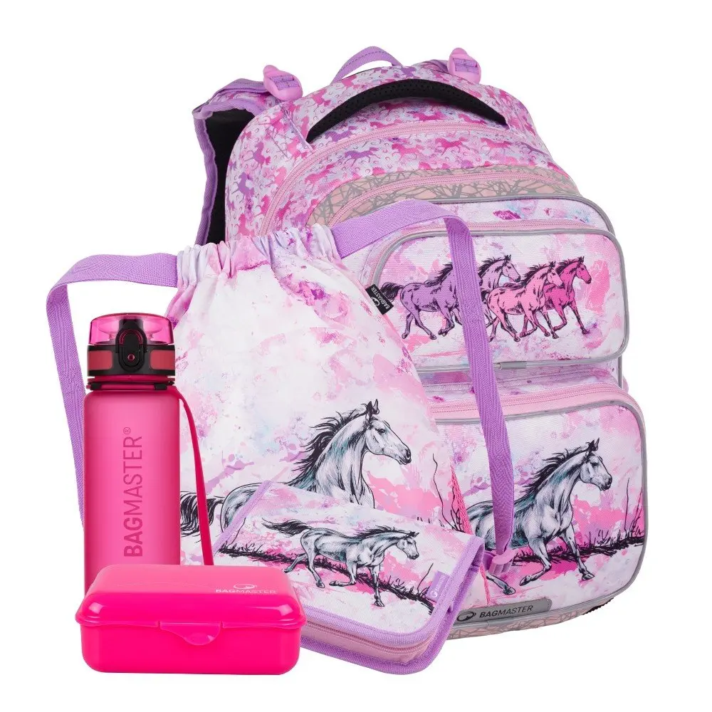 Velký školní set Bagmaster DOPI 24 A Set L Pink