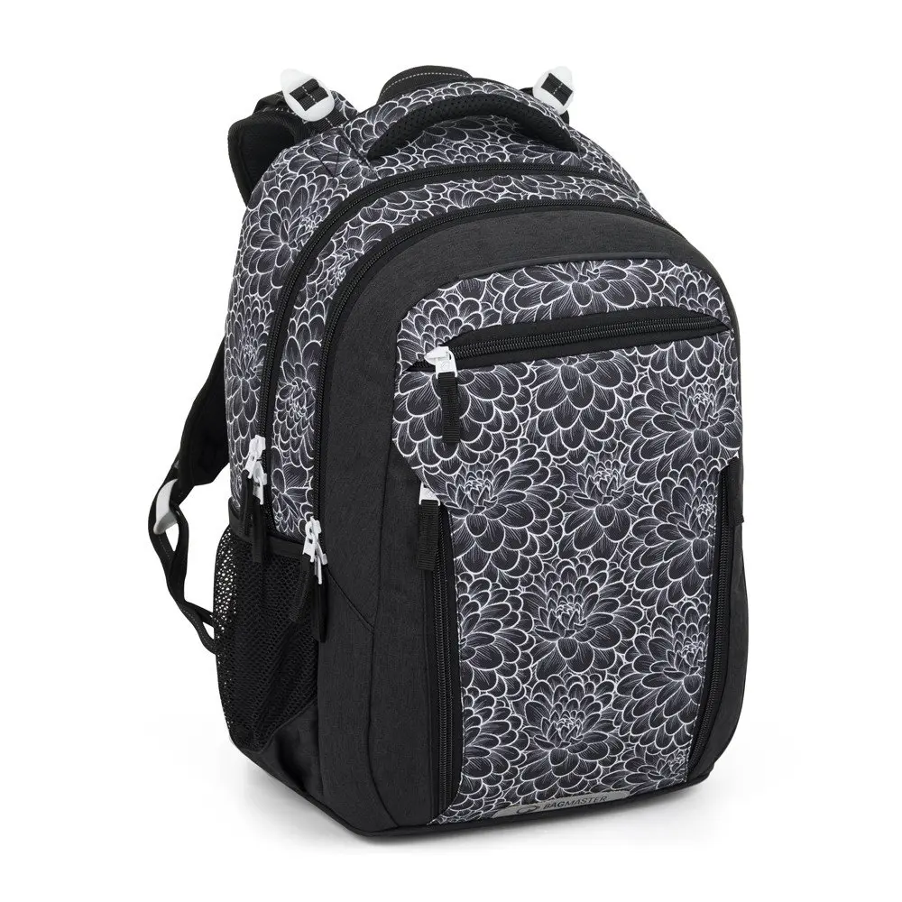 Bagmaster PORTO 25 A školní batoh – černo-bílý