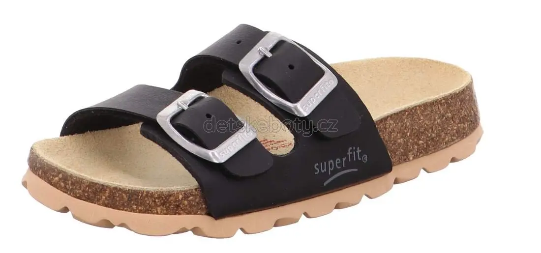 Zdravotní pantofle Superfit 0-800111-0000 Schwarz Velikost: