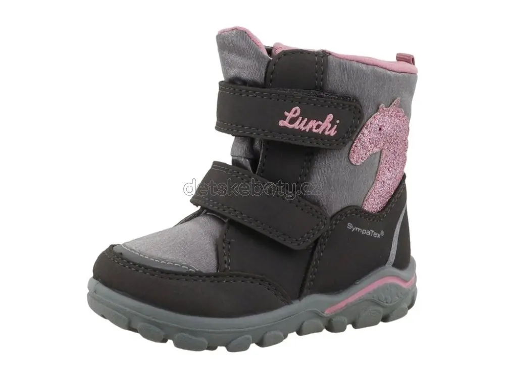Dětské zimní boty Lurchi 63L1083001 grey-pink Velikost: