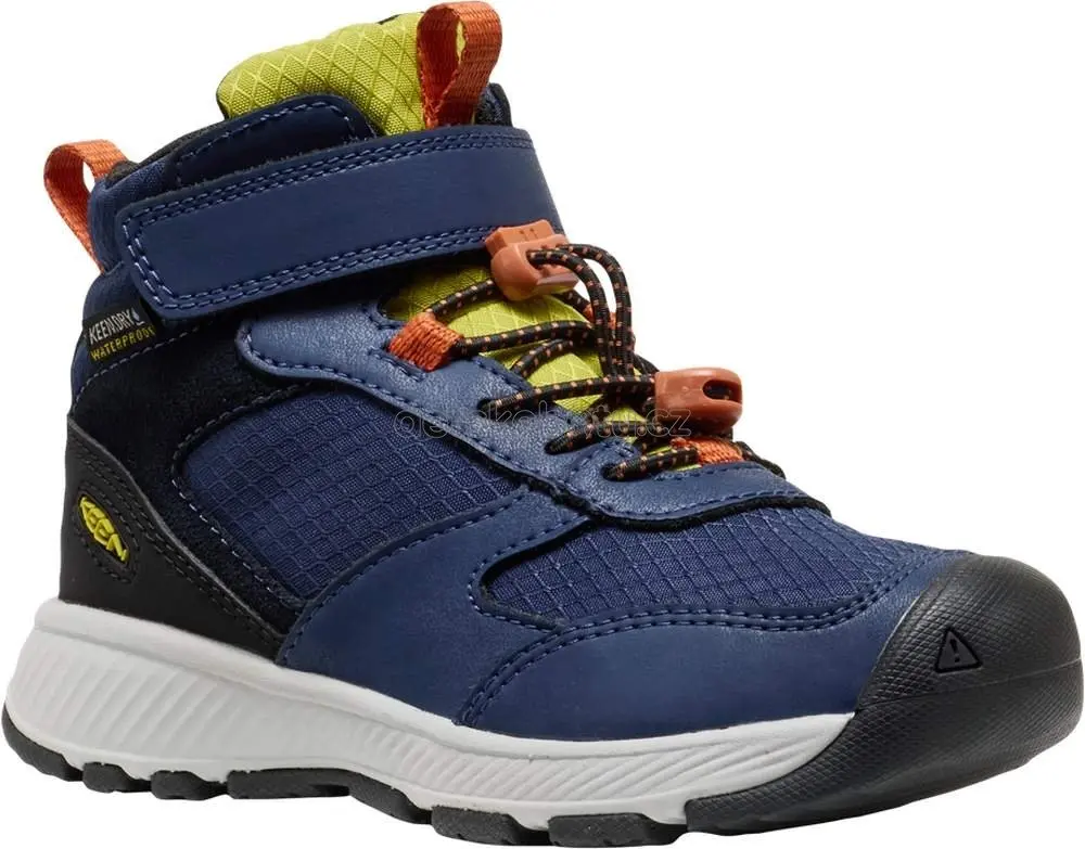 Dětské celoroční boty Keen SKUA MID WP CHILDREN naval academy/rogue green Velikost