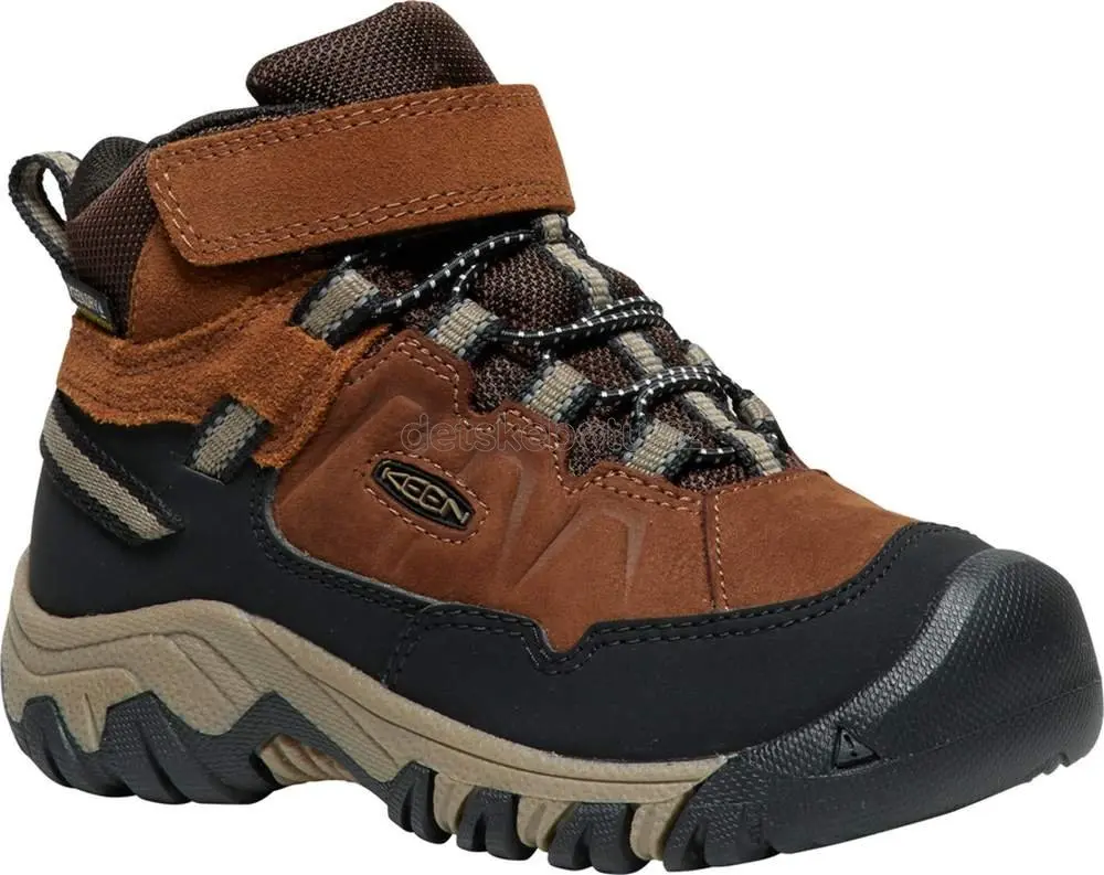 Dětské celoroční boty Keen TARGHEE IV MID WP CHILDREN bison/brindle Velikost