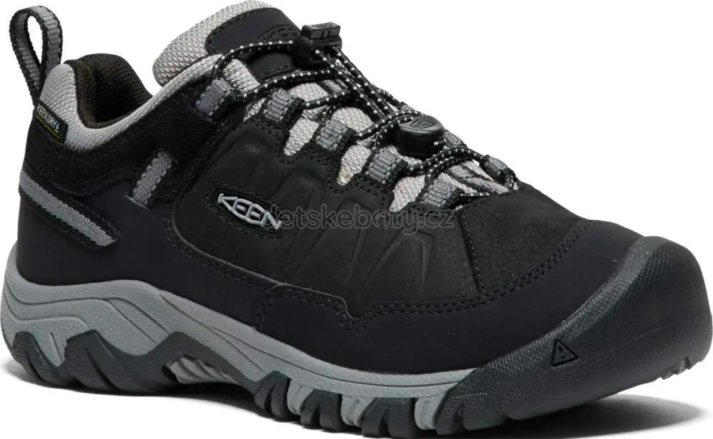 Dětské celoroční boty Keen TARGHEE IV LOW WP YOUTH black/steel grey Velikost