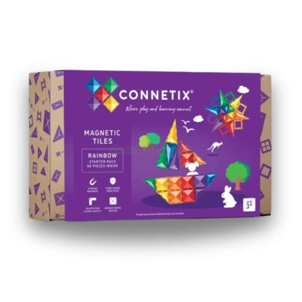 CONNETIX® Rainbow Starter Pack magnetická stavebnice 60 ks