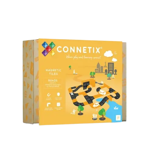 Connetix Tiles Magnetická stavebnice ROADS rampy a křižovatky 16 ks