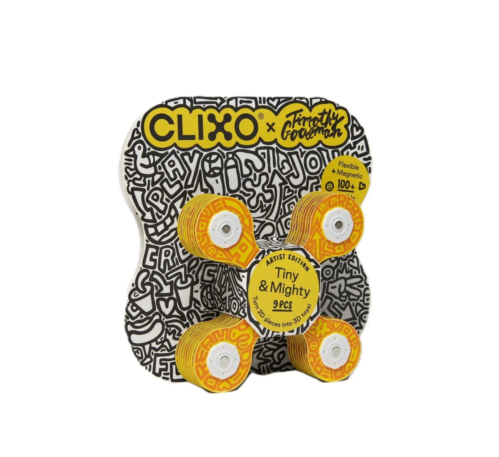 Clixo tiny & mighty artist edition (timothy goodman) -  magnetická stavebnice 9 kusů