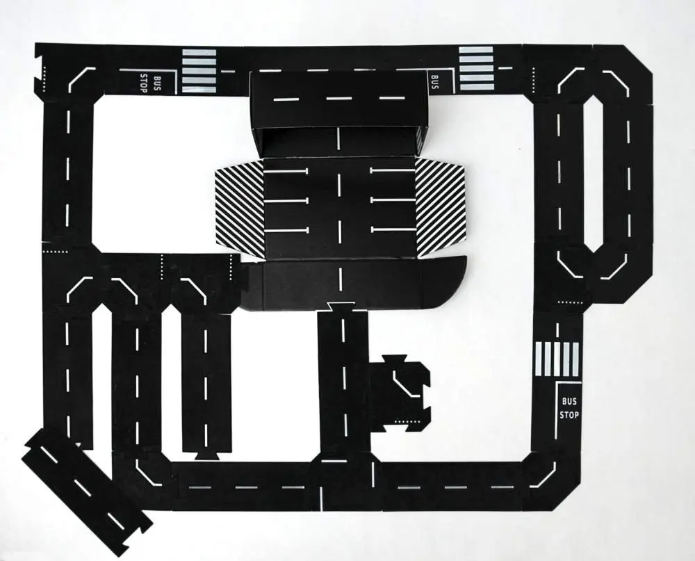 TODDLEROAD sada metropole -26 silikonových puzzle dílů
