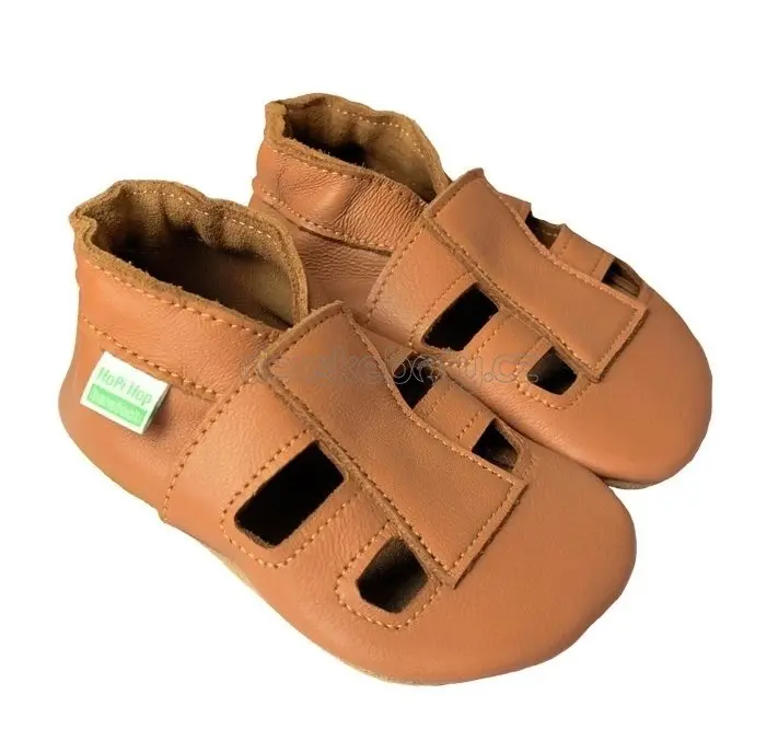 Dětské celoroční boty Hopi Hop sandálky Koňakové Velikost: