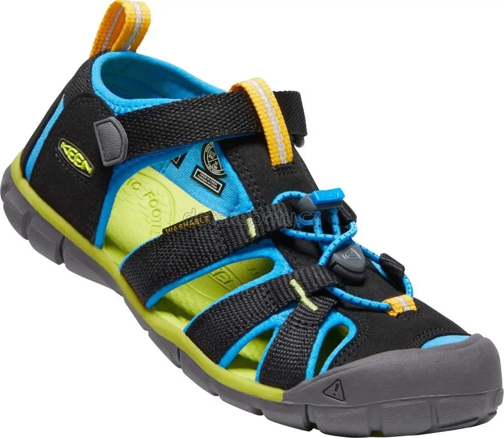 Dětské sandály Keen Seacamp II CNX youth black/brilliant blue Velikost