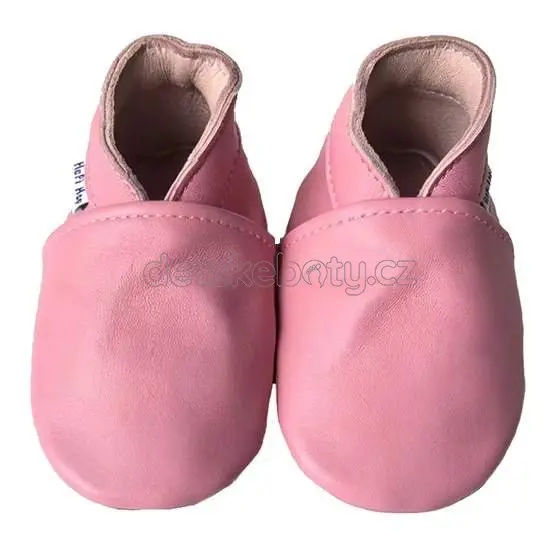 Dětské celoroční boty Hopi Hop kožené capáčky růžové Velikost