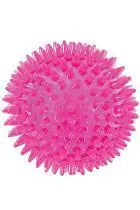 Hračka pes BALL SPIKE TPR POP 8cm s ostny růž Zolux