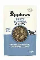 Applaws Dog kapsa Toppers Gravy bílá ryba a losos 85g + Množstevní sleva