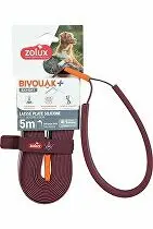 Vodítko pes BIVOUAK ploché,silik.15mm/5m červená Zolux