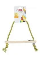 Houpačka pro ptáky dřevěná s provazem 27cm Zolux