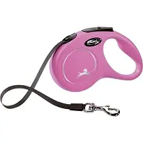 Vodítko Flexi Classic M pásek 5m/25kg růžová
