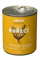 Louie Dog konz. Kuřecí s rýží a prebiotiky 800g + Množstevní sleva