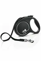Vodítko FLEXI Black Design L pásek 5m/50kg stříbrná
