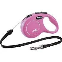 Vodítko FLEXI Classic New S lanko 5m/12kg růžová