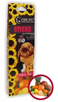 FINE PET Tyčinka Hlodavec Exotické ovoce 2ks/110g