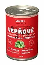 Louie Dog konz. Vepřové se špenátem a prebiotiky 400g + Množstevní sleva