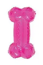 Hračka pes BONE TPR POP kost 14cm růžová Zolux