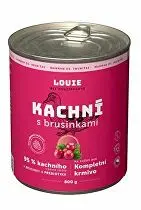 Louie Dog konzerva Kachní s brusinkami a prebiotiky 800g
