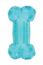 Hračka pes BONE TPR POP kost 14cm tyrkysová Zolux