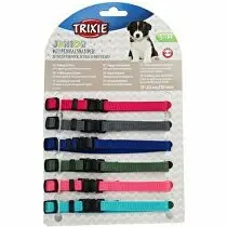 Obojek nylon štěně rozez.S-M 17-25cm/10mm Mix2/6ks TR
