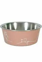 Miska nerez pes LOVE DOG 400ml růžová Zolux