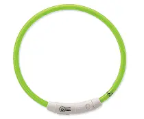 Obojek DOG FANTASY světelný USB zelený 65cm 1ks