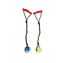 Hračka pes Míč aport. spirál. na šňůrce Vanil. 6cm SP